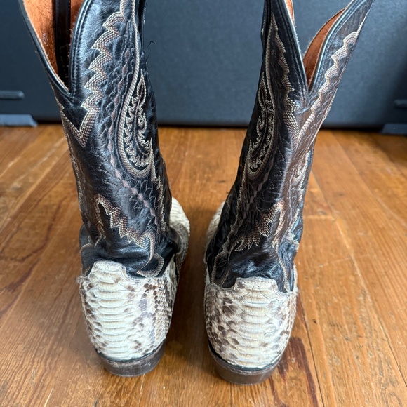 Dan Post Men's 10 D Python Snakeskin Western Cowboy Boots DPP3036 - Picture 3 of 5